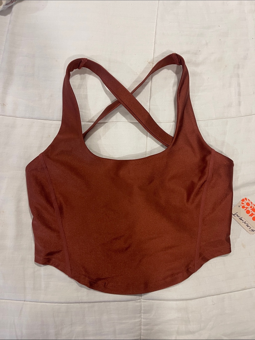 FP Movement by Free People Cognac color Crossback Sports Bralette